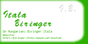 itala biringer business card